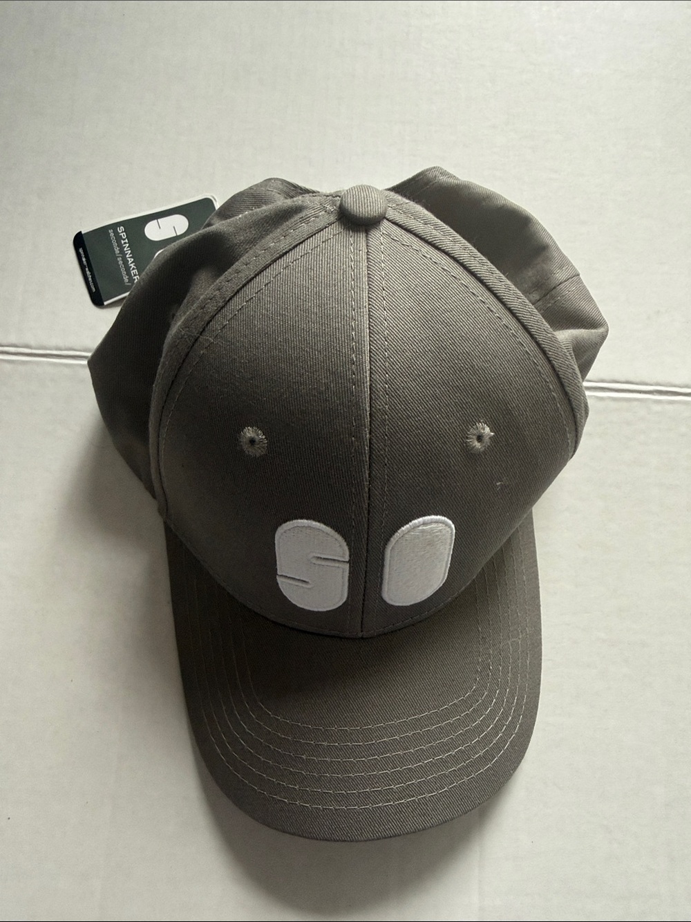 Men's Gray Baseball Cap with White Patch Accents
